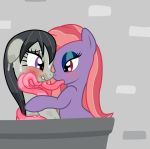  2018 akaname alley badumsquish blush dirty drooling equine fan_character female female/female friendship_is_magic hair horse hug licking mammal my_little_pony nervous octavia_(mlp) pony prehensile_tongue saliva tentacle_tongue tentacles tongue tongue_out trash trash_can wet wet_hair youkai 