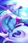  2018 absurd_res biped cape clothing cutie_mark digital_media_(artwork) equine female feral friendship_is_magic glowing hair hat hi_res hooves horn madacon magic mammal my_little_pony solo trixie_(mlp) unicorn wizard_hat 