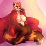  2018 4_toes 5_fingers anthro bedroom big_breasts blvejay breasts candy cat claws clothed clothing detailed digital_media_(artwork) ellie_(blvejay) feather_boa feline female food hair hi_res hybrid inside legs_together licking lingerie lollipop looking_at_viewer mammal naughty_face nipples partially_clothed red_panda short_hair sitting skimpy slightly_chubby solo toes tongue tongue_out topless 