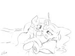  2015 4:3 blush duo equine female female/female feral friendship_is_magic horn kissing mammal monochrome my_little_pony princess_luna_(mlp) silfoe twilight_sparkle_(mlp) unicorn 
