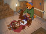  anthro anvil_position bear breasts cum cum_in_pussy cum_inside cum_on_face disney duo erection female handcuffs hi_res kit_cloudkicker legs_up looking_down looking_up lying male male/female mammal mother nipples on_back parent penetration penis rebecca_cunningham sex shackles talespin vaginal vaginal_penetration young 