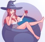  brown_hair pixel_art soap_censor sorceress_(dragon&#039;s_crown) wannabepixels witch_hat 