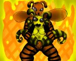  2018 anthro arthropod bee breasts digital_media_(artwork) erection female full_nelson honey humanoid insect insect_wings male male/female nipples nude open_mouth penetration penis pussy sex simple_background smokey_the_menish vaginal vaginal_penetration wasp wings 