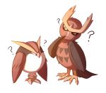  ? beak bird bird_tail bird_wings booboo creature cuchuflin gen_2_pokemon looking_at_another no_humans noctowl owl pokemon pokemon_(creature) pokemon_gsc_beta simple_background tail wings 