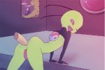  alien anal animated antennae clothed clothing dib_membrane erection green_skin invader_zim irken male male/male mammal penis rubber source_request unknown_artist zim 