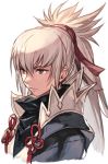  brown_eyes brown_ribbon fire_emblem fire_emblem_if grey_hair hair_between_eyes hair_ribbon hankuri long_hair looking_away male_focus parted_lips ribbon solo takumi_(fire_emblem_if) 