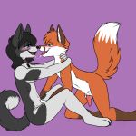 2018 anthro balls blush canine collar duo female fox incest male male/female mammal mother mother_and_son nude open_mouth parent penis raised_tail saliva saliva_string sinligereep sitting son 