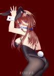  5-toubun_no_hanayome animal_ears bunny_ears bunny_girl cleavage headphones koi_han nakano_miku pantyhose tail 