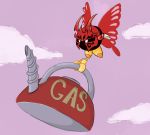  armor butterfly_wings cloud crossover english_text gas headgear helmet horn humor kirby_(series) kirby_star_allies knight male mask morpho_knight nintendo not_furry outside sky solo steelcorridor text the_simpsons video_games waddling_head wings 