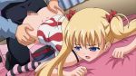  1girl airi_akizuki anal animated animated_gif ass blonde_hair blue_eyes censored clothes highres oni_chichi poro sex 
