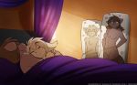  16:10 2018 anthro basitin bed blush body_pillow breasts brown_fur canine casual_nudity chest_tuft convenient_censorship cuddling dakimakura_design duo_focus eyes_closed featureless_breasts featureless_crotch female fur group hands_behind_back heterochromia hug humor inside keidran keith_keiser looking_aside lying male male/female mammal natani nude on_bed on_side pillow sleeping smile tan_fur tom_fischbach tongue tongue_out tuft twokinds under_covers webcomic window wolf 