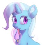  2018 blue_hair cute dessert eating equine eyelashes female feral food friendship_is_magic hair holding_food holding_object horn levitation licking magic mammal multicolored_hair my_little_pony nude popsicle portrait purple_eyes raikoh-illust signature simple_background solo sparkles tongue tongue_out trixie_(mlp) two_tone_hair unicorn white_background 