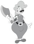  alpha_channel axe black_and_white bulge clothed clothing crossdressing dress girly hatchet humanoid male melee_weapon monochrome mrs.mayhem not_furry simple_background solo transparent_background vimhomeless weapon wide_hips 