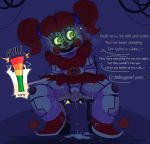  &lt;3 2018 animatronic baby_(fnafsl) balls blush clothed clothing cum cum_inside eggshoppe english_text female five_nights_at_freddy&#039;s machine male male/female not_furry penis pussy robot sex shirukawaboulevard sister_location text video_games 