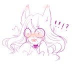 2018 bell blush canine clothed clothing collar corgi dog embarrassed eyewear female fredek666 fully_clothed glasses hair hoodie long_hair mammal marie open_mouth round_rim_glasses simple_background sketch solo surprise white_background 
