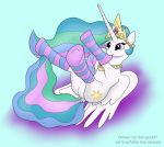  clothing creek cute equine female feral friendship_is_magic hair horn legwear mammal my_little_pony princess_celestia_(mlp) setup1337 socks solo winged_unicorn wings 