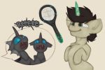  blue_eyes changeling equine fan_character hair horn imminent_death male mammal marsminer my_little_pony pone_keith tongue unicorn 