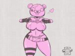  &lt;3 2018 animal_head animal_humanoid bear bear_humanoid big_breasts breast_squish breasts chromatic_aberration clothed clothing costume digital_media_(artwork) female flashing fortnite gloves grey_background humanoid looking_at_viewer mammal open_mouth panties simple_background solo standing sweater_pups_(artist) thick_thighs tongue tongue_out underwear video_games voluptuous wide_hips 