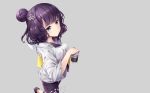  drink fate/grand_order fate_(series) gray hane_yuki hoodie katsushika_hokusai photoshop purple_eyes purple_hair short_hair 