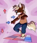  anthro canine caprine chibi clothed clothing ddr equine fetlocks fox hooves horn horse hybrid luka_o&#039;lafferty male mammal mane rampox sheep simple_background texas_hart video_games 