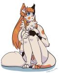  anthro breasts calico_cat cat feline female invalid_tag jellybeepcatburd mammal peachyjellybug pinup pose pussy sitting 