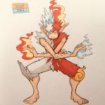  2018 5_toes alternate_color alternate_species ambiguous_gender anthro athletic biped black_eyes chimerism crossed_arms crossover crotch_tuft elemental english_text fak&eacute;mon feet fighting_stance fire fire_elemental fire_magic firefightdex flaming_hair front_view full-length_portrait fur furrification hair hatching_(technique) hi_res humanoid_feet humanoid_hands hybrid ice ice_elemental ice_magic infernape looking_at_viewer magic_user mammal marker_(artwork) mfanjul mixed_media multicolored_fur my_hero_academia nintendo nude pen_(artwork) plantigrade pok&eacute;mon pok&eacute;mon_(species) portrait primate red_fur shadow shoulder_tuft simple_background smile smirk smug solo spread_legs spreading standing tan_skin text todoroki_shouto toes toony traditional_media_(artwork) two_tone_fur video_games white_background white_fur wide_stance 