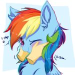  ... 2018 blue_feathers blush bust_portrait chest_tuft cute dialogue disembodied_hand duo embarrassed english_text equine eyebrows eyelashes feathered_wings feathers female friendship_is_magic fur hair heddopen hi_res human inner_ear_fluff long_hair mammal multicolored_hair my_little_pony nude one_eye_closed pegasus petting portrait purple_eyes rainbow_dash_(mlp) rainbow_hair simple_background solo_focus speech_bubble text tuft wings 