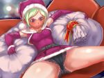  1girl anlucea breasts cameltoe christmas commentary_request dragon_quest dragon_quest_x medium_breasts mole mole_under_mouth panties short_hair smile solo underwear 