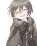  :d ^_^ artist_name bangs black_coat black_coat_(kingdom_hearts) black_gloves black_hair blush closed_eyes coat gloves hair_between_eyes kingdom_hearts kingdom_hearts_birth_by_sleep long_sleeves momoppi open_mouth organization_xiii short_hair smile solo teeth tongue xion_(kingdom_hearts) 