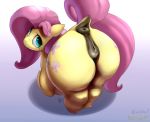  2018 anatomically_correct anatomically_correct_pussy animal_genitalia animal_pussy anus bluedrg19 butt cutie_mark dock equine equine_pussy female fluttershy_(mlp) friendship_is_magic gradient_background hair long_hair mammal mercurial64 my_little_pony pussy simple_background solo 