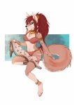  bra canine clothing female hair hicane_(character) jewelry mammal panties shalinka tribal underwear wolf 