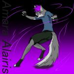  alairis amara amara_alairis canine clothing digital_media_(artwork) dragonwolf herm hybrid intersex mammal shirt shorts t-shirt wolf 