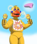  animatronic avian bird chicken five_nights_at_freddy&#039;s freddy_fazbear&#039;s_pizzeria_simulator machine mammal musical_instrument robot rockstar_chica_(fnaf) simple_background t0aluyfixcdflbu video_games 