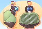  2018 absurd_res anthro avian beak belly big_breasts big_butt bird blonde_hair breasts butt butt_squish clothing digital_media_(artwork) female gaming hair hat headphones hi_res huge_butt huge_hips huge_thighs hyper hyper_butt hyper_hips hyper_thighs jaeh nintendo nintendo_switch non-mammal_breasts on_glass ostrich playing_videogame rear_view short_hair shorts side_view slightly_chubby solo thick_thighs video_games wide_hips 