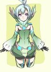  ahoge armor blue_eyes blue_hair bodysuit gloves hotaru_(xenoblade) looking_at_viewer male_focus otoko_no_ko short_hair simple_background smile solo xenoblade_(series) xenoblade_2 yukara-msma 