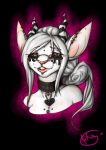  anthro demon feline fujiokaaika horn invalid_tag mammal piercing vute 