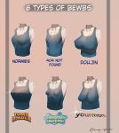  age_difference blue_tank_top breasts breasts_apart brown_background bust_chart cleavage collarbone commentary comparison covered_nipples cropped_arms cropped_neck cropped_torso crossover english english_commentary error_message flat_chest highres impossible_clothes impossible_shirt large_breasts logo mature medium_breasts meme multiple_girls old_woman original parody perky_breasts pixelated sagging_breasts shirt skin_tight small_breasts sparkle spongebob_squarepants style_parody tomb_raider toon torso twitter_username yukisaki_mayui 