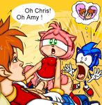  amy_rose chris_thorndyke dialog dress erect_nipples eye_contact female hedgehog human interspecies male mammal nipples panties penetration pussy sega sex shocked sonic_(series) sonic_team sonic_the_hedgehog sonic_x straight text underwear unknown_artist vaginal vaginal_penetration walk-in 