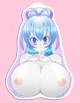  aoi_(gegege_no_kitarou) blue_hair blue_skin boobpad breast_mousepad breasts gegege_no_kitaro gegege_no_kitarou huge_breasts mousepad nipples touei yuki-onna yuki_onna yuki_onna_(gegege_no_kitarou) 