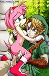  amy_rose crossover legend_of_zelda link nintendo palcomix sonic_team twilight_princess 