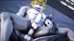  3d_(artwork) anal anal_penetration anthro balls black_and_white_fur blonde_hair canine crotch_tuft cum cumshot digital_media_(artwork) duo ejaculation erection fur grey_fur hair humanoid_penis ikuto_waoni male male/male male_penetrating mammal multicolored_fur muscular muscular_male nude one_eye_closed open_mouth orgasm penetration penis red_eyes sarasa_arujine sex torata3220 two_tone_fur utau white_fur wink wolf 