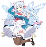  bad_id bad_pixiv_id blush elsword hair_ornament maid open_mouth pinb pointy_ears rena_(elsword) skirt wings 