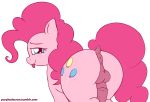  anus balls butt cute cutie_mark dickgirl equine feral friendship_is_magic half-closed_eyes horse intersex looking_at_viewer looking_back mammal my_little_pony penis pinkie_pie_(mlp) pony presenting puffy_anus purplealacran rear_view smile solo thick_thighs tongue tongue_out 