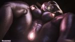  2019 3d_(artwork) alien areola bioluminescence breasts claws digital_media_(artwork) dirty female fingers glowing grabbing halo_(series) hi_res invalid_tag mammal monster nipples nude owo provocative pussy razorsz sangheili scales shy teeth tongue video_games 