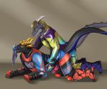  anal anthro armor blanch brookie clothing dragon eglan gear male male/male motocross motosuit musk sniffing suit 