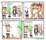  2boys 2girls 4koma absurdres animal_ears artist_name artist_self-insert assault_rifle black_bra black_jacket black_neckwear black_ribbon black_skirt blonde_hair blue_eyes bra breasts brown_hair bulge cat_ears cat_tail chinese cleavage closed_mouth comic commentary_request crossdressing drooling emphasis_lines engrish erection erection_under_clothes eyewear_on_head g41_(girls_frontline) girls_frontline green_hair greenteaneko greenteaneko-chan grey_skirt grin gun hair_ribbon hairband headphones heavy_breathing heterochromia highres holding holding_gun holding_weapon jacket jitome kalina_(girls_frontline) large_breasts long_hair low-tied_long_hair low_twintails mismatched_legwear multiple_boys multiple_girls neck_ribbon notice_lines one_side_up open_clothes open_jacket open_mouth original otoko_no_ko panties pantyhose patreon_username pink_ribbon pleated_skirt pouch ranguage red_eyes ribbon rifle short_hair skirt smile sparkle speech_bubble sunglasses tail thighhighs twintails ump45_(girls_frontline) underwear v very_long_hair watermark weapon web_address white_panties wide-eyed you_gonna_get_raped 