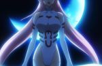  1girl animated blue_eyes breasts curvy elbow_gloves facial_mark female hakyuu_houshin_engi hat houshin_engi leotard long_hair moon pink_hair so_dakki solo very_long_hair walking 