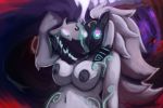  areola breasts canine duo female jigglet kindred_(lol) lamb_(lol) league_of_legends mammal navel nipples purple_eyes riot_games video_games wolf_(lol) 