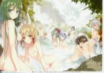  absurdres aki_minoriko aki_shizuha alternate_hairstyle animal_ears ass back bathing black_hair blonde_hair blue_eyes blush bottle breasts closed_eyes cloud drinking flat_chest green_eyes green_hair hair_ornament hair_ribbon head_on_butt highres huge_filesize inubashiri_momiji kagiyama_hina kawashiro_nitori ke-ta kochiya_sanae long_hair looking_at_another looking_at_viewer looking_away looking_back medium_breasts moriya_suwako mountain_of_faith multiple_girls nature navel nipples nude one_eye_closed onsen open_mouth outdoors partially_submerged ponytail profile purple_hair ribbon sake_bottle scan shameimaru_aya short_hair silver_hair sitting sky small_breasts smile soaking_feet tail text_focus touhou towel translation_request tree tree_shade twintails wading water waterfall wet wolf_ears wolf_tail yasaka_kanako yellow_eyes yuri 