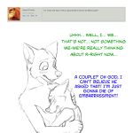  2018 anthro blush brother canine cub digital_media_(artwork) duo english_text female fur hug male mammal misterpickleman open_mouth question sibling simple_background sister taylor_knight text tristan_knight young 